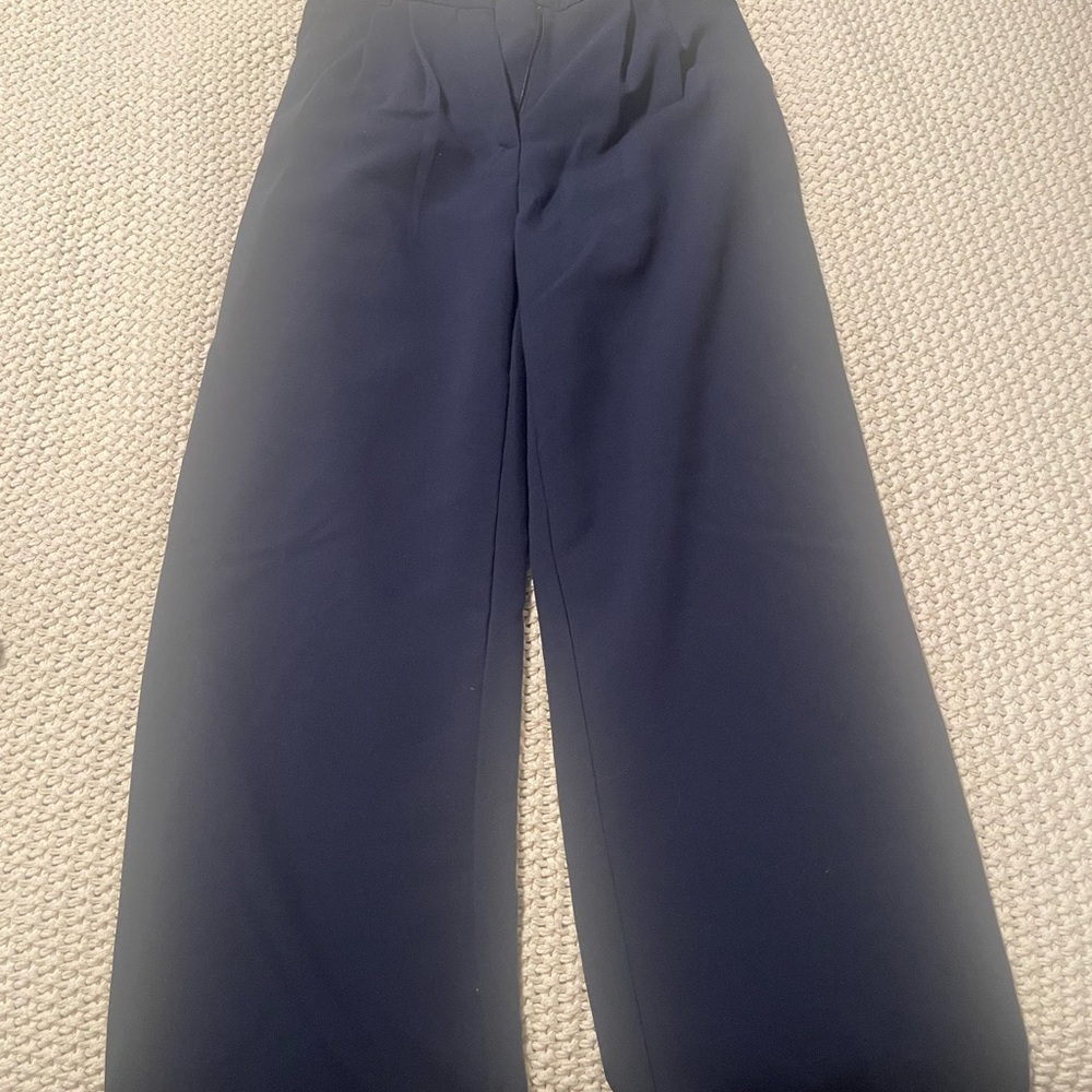 Abercrombie & Fitch Navy Blue Wide Leg Trousers - Size 2